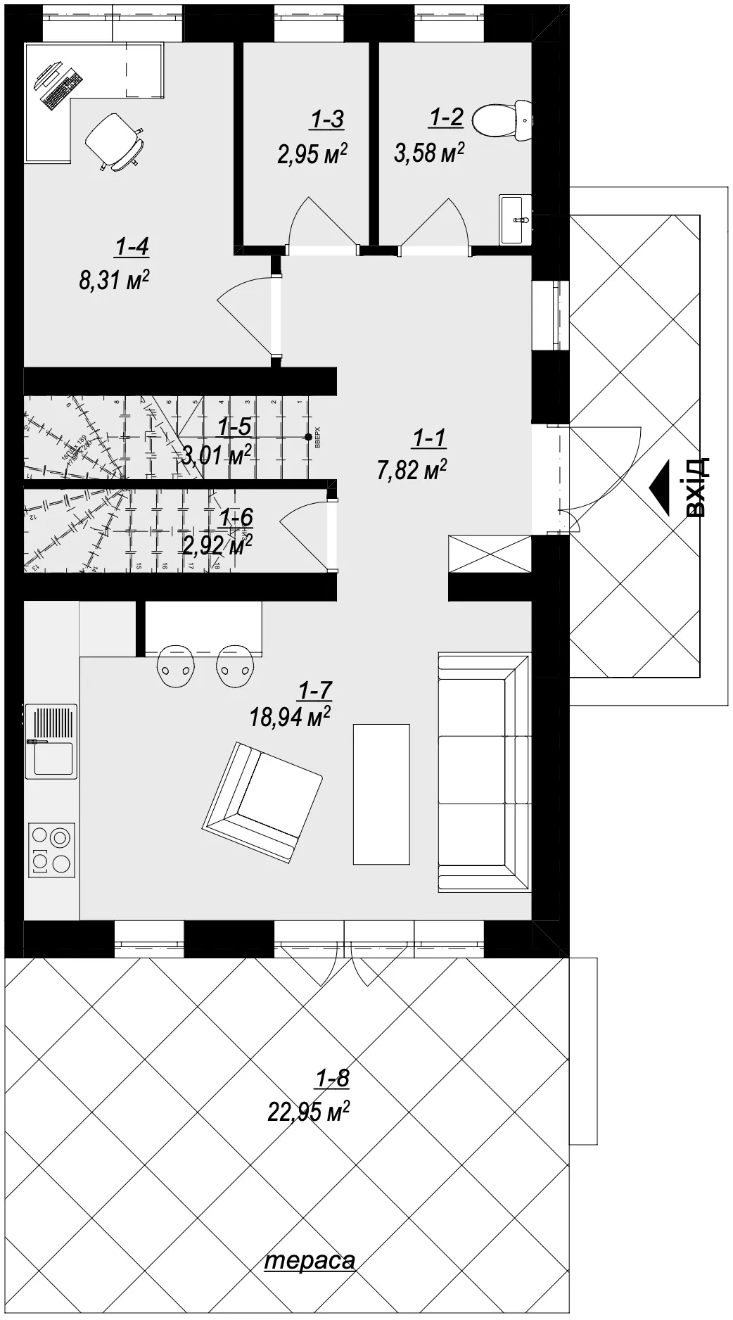 План 1 поверху